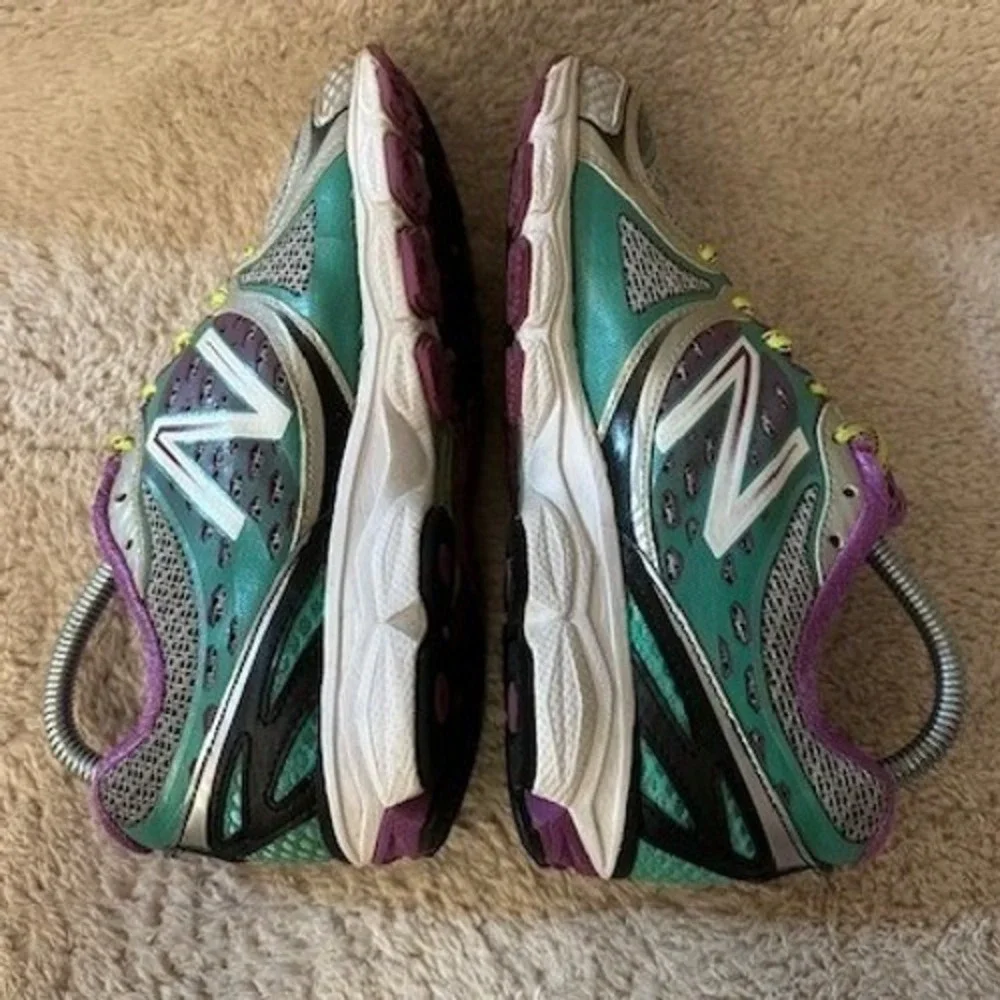 New Balance 1080v3 Womens 7 Running Shoes Teal Purple Silver W1080SP3 N2